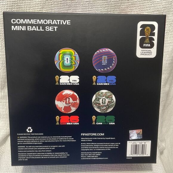 FIFA World Cup 26 Commemorative Mini Ball Set 4-Pack Official Licensed - Picture 3 of 6